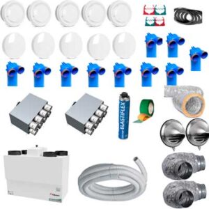 Sistema ventilación doble flujo en kit viviendas 150m²