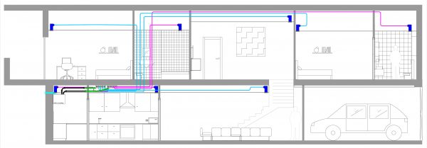 Sistema de ventilación doble flujo en kit PSK-8 para viviendas hasta 100 m²