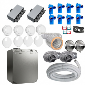 Sistema de ventilación doble flujo en kit PSK-8 para viviendas hasta 100 m²